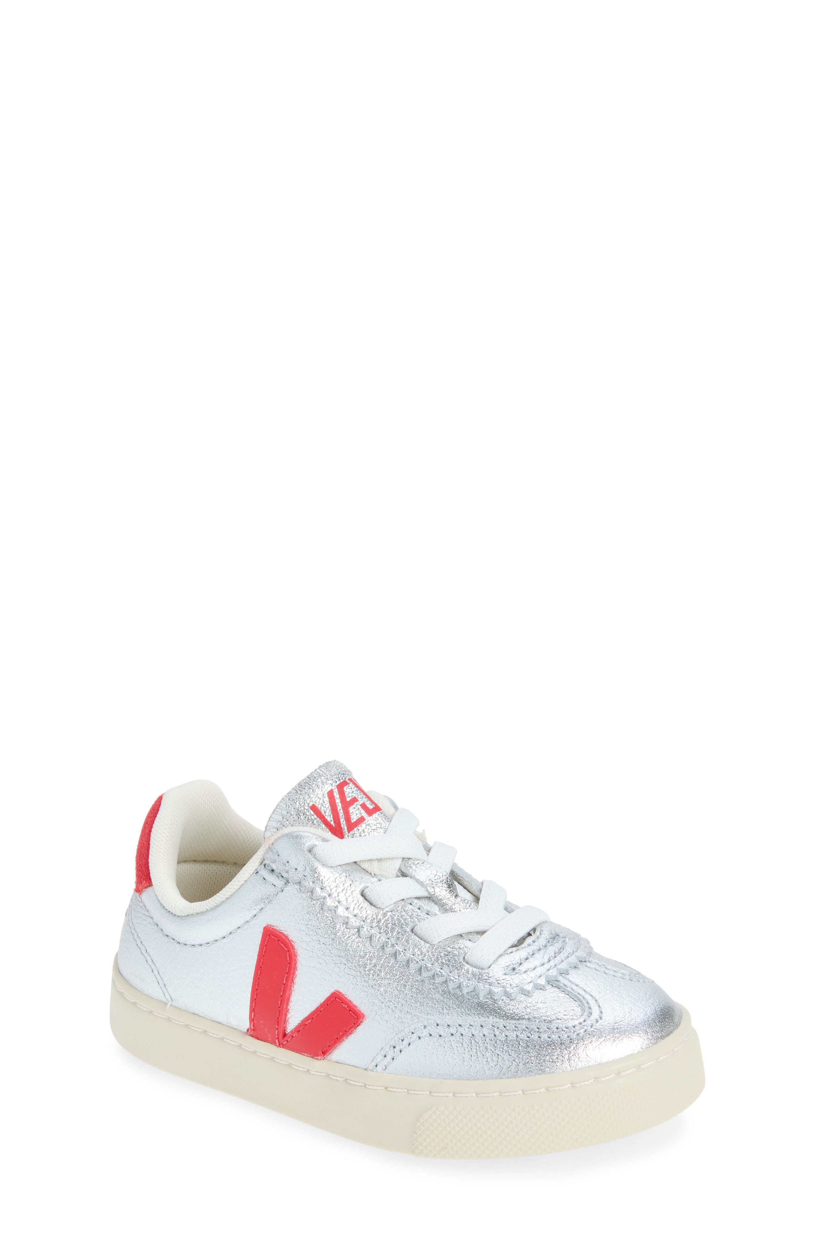 Veja Kid's Small Volley O.T. Sneaker, Main, color, Silver Pekin
