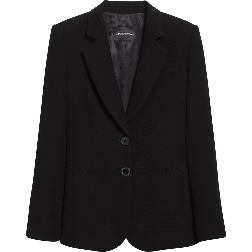 Emporio Armani Techno Waffle Blazer In Black