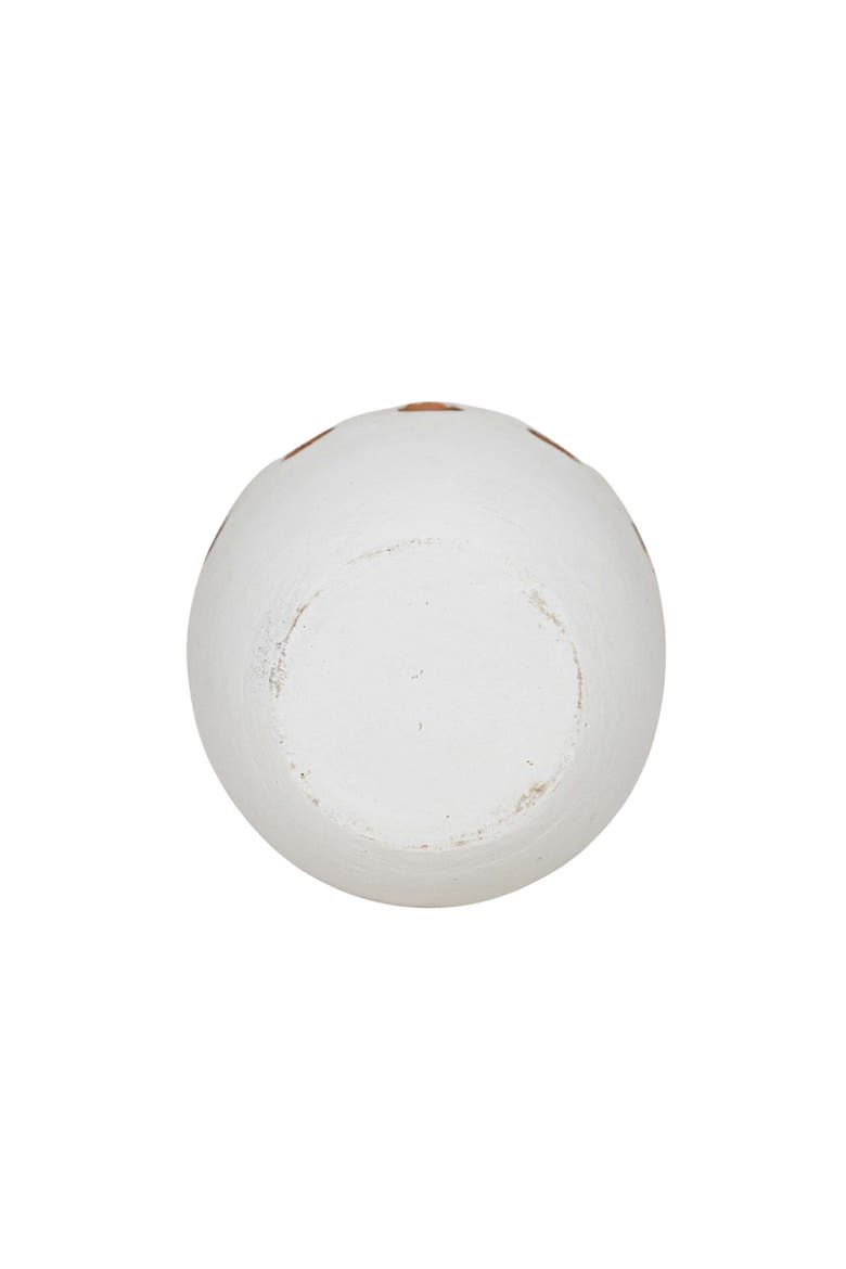 Round Cutout Planter White Terracotta, Alternate, color, White