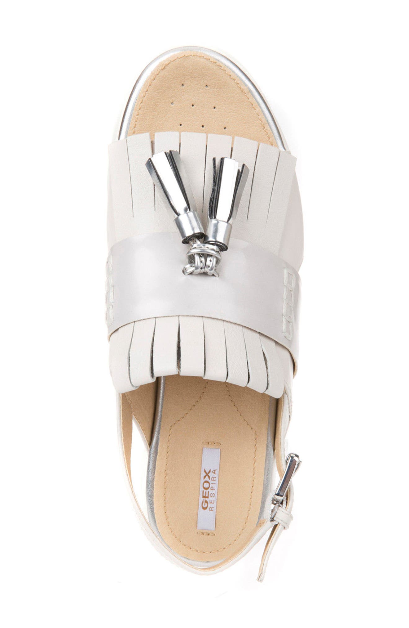 Amalitha Platform Sandal, Alternate, color, OFF WHITE LEATHER