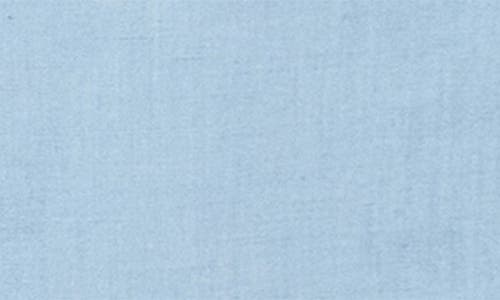Mango Band Collar Linen Blend Button-up Shirt In Sky Blue