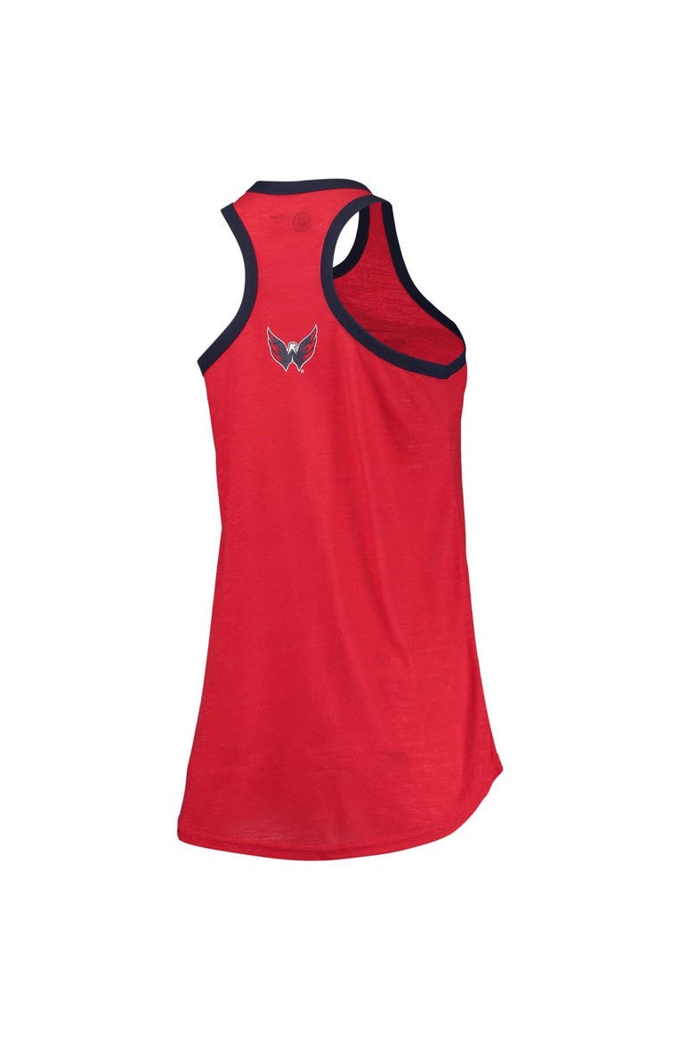 Women's G-III Sports by Carl Banks Red Washington Capitals Showdown Slub Racerback Tank Top, Alternate, color, Red