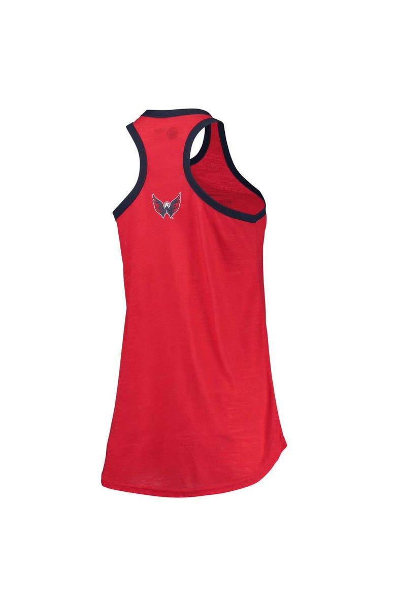 G-III SPORTS BY CARL BANKS Women's G-III Sports by Carl Banks Red Washington Capitals Showdown Slub Racerback Tank Top, Alternate, color, 
