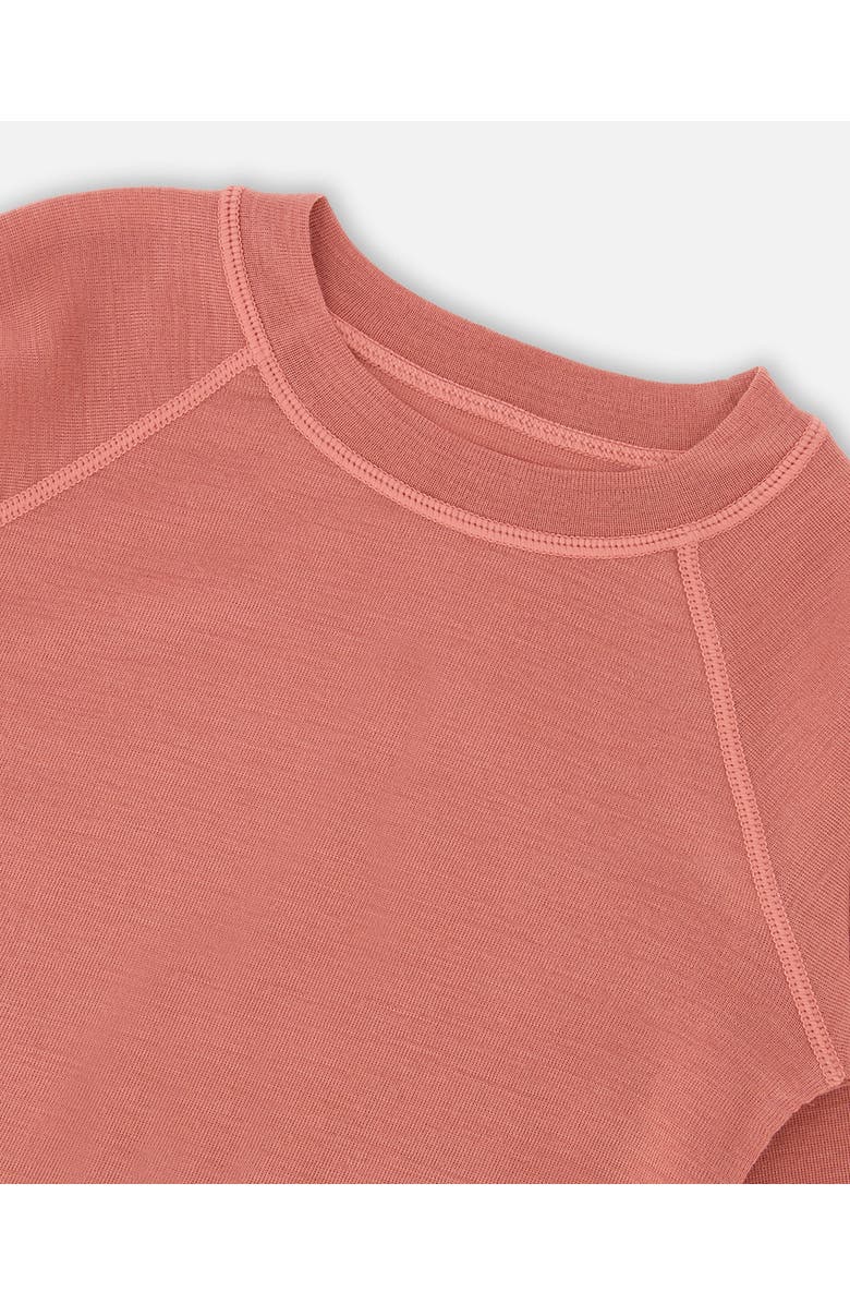 Deux par Deux Merino Wool Base Layer Set, Alternate, color, Dusty Pink