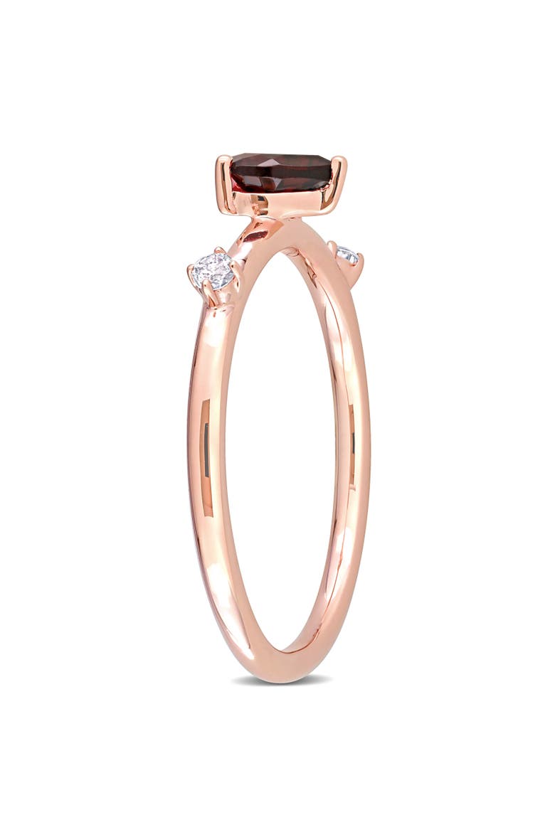 Garnet & White Topaz Stackable Ring 10k, Alternate, color, Garnet