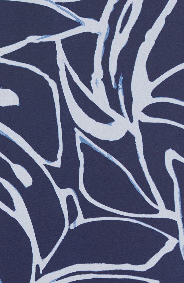 Lafayette 148 New York Zora Leaf Print Silk Shirt, Alternate, color,