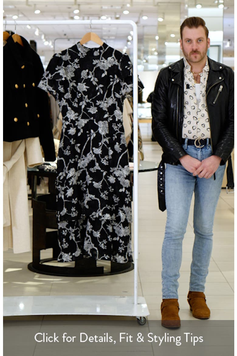 Floral Short Sleeve Tiered Midi Dress video
