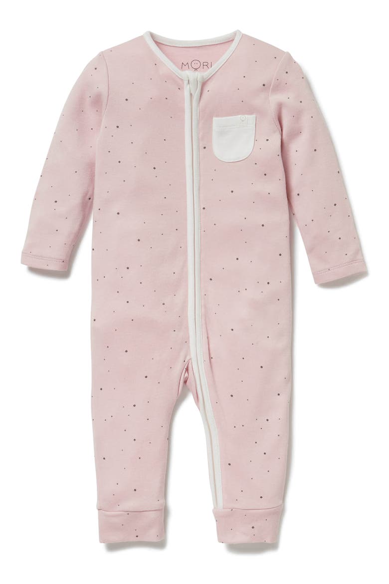 Stripe Fitted One-Piece Pajamas, Main, color, STARDUST