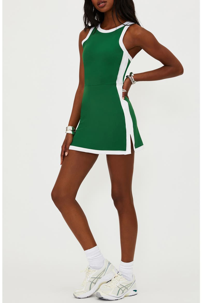 Zephyra Skirted Romper, Alternate, color, RACQUET COURT GREEN