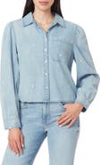 Kensie Puff Shoulder Denim Jacket