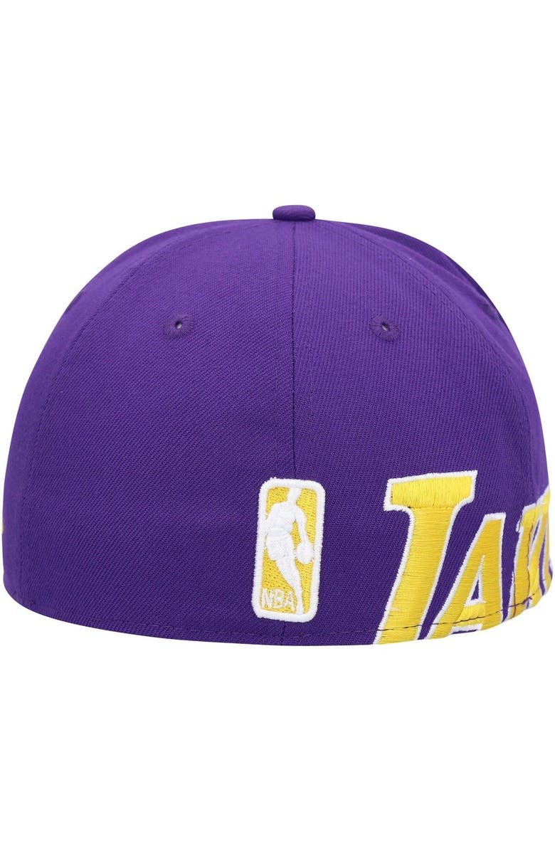 New Era Men's New Era Purple Los Angeles Lakers Side Arch Jumbo 59FIFTY Fitted Hat, Alternate, color, 