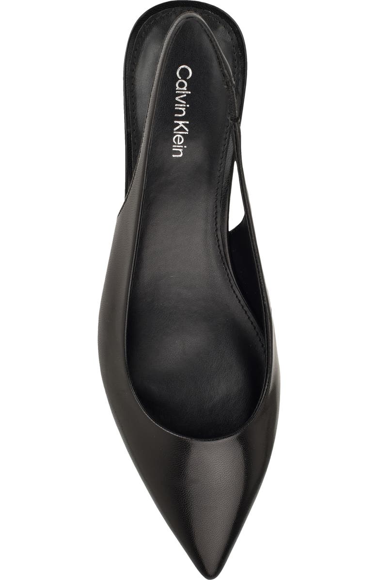 Calvin Klein Mavalyn Slingback Pointed Toe Wedge Pump, Alternate, color, Black