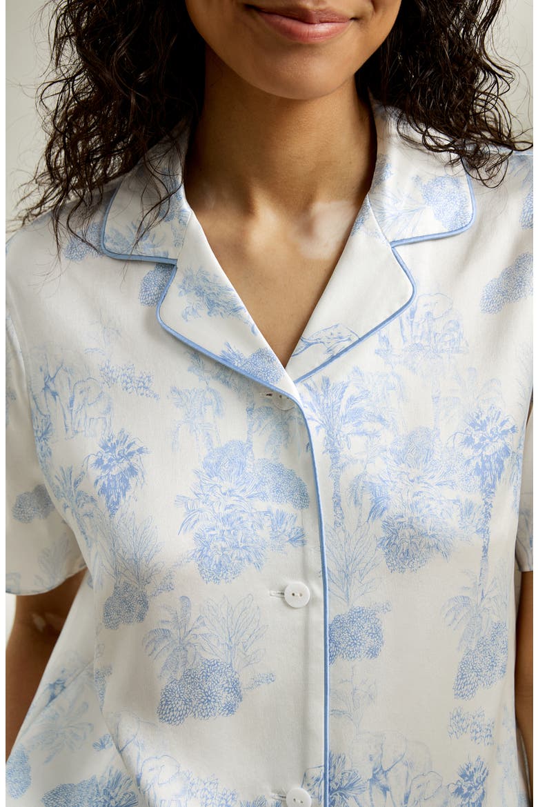 Women's La Terra Short Silk Pajama Set, Alternate, color, La Terra Print