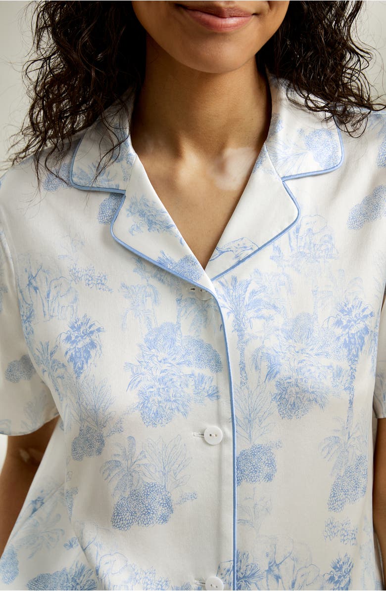 Lilysilk Women's La Terra Short Silk Pajama Set, Alternate, color, La Terra Print