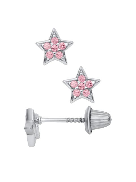 Sparkly Star Sterling Silver Earrings (Toddler, Little Kid 
Big Kid)