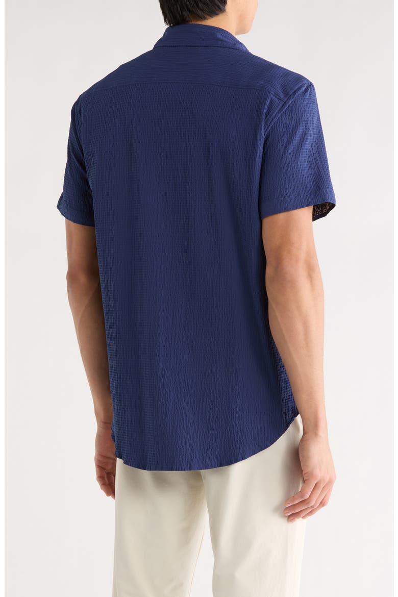 Piers Short Sleeve Woven Shirt, Alternate, color, NAVY