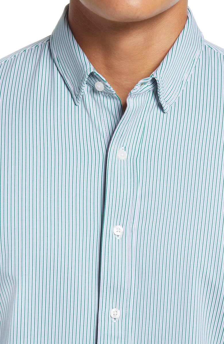 Rhone Commuter Pinstripe Button-Up Shirt, Alternate, color, 