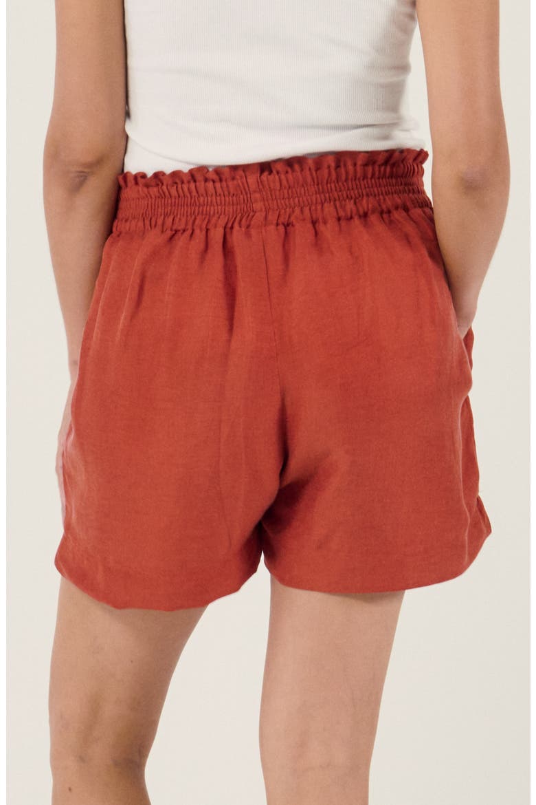 Maternity Twill Smock Shorts Nubie, Alternate, color, Copper