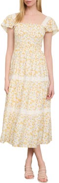AUGUST SKY Tiered Midi Dress