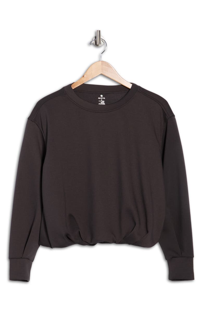 APANA Vortex Scuba Knit Top, Alternate, color, Washed Grey