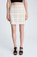 Kenneth Cole Windowpane Plaid Miniskirt