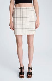 Kenneth Cole Windowpane Plaid Miniskirt
