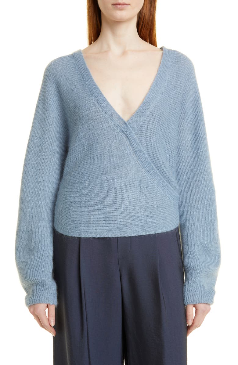 Vince Wool Wrap Front Sweater, Main, color,