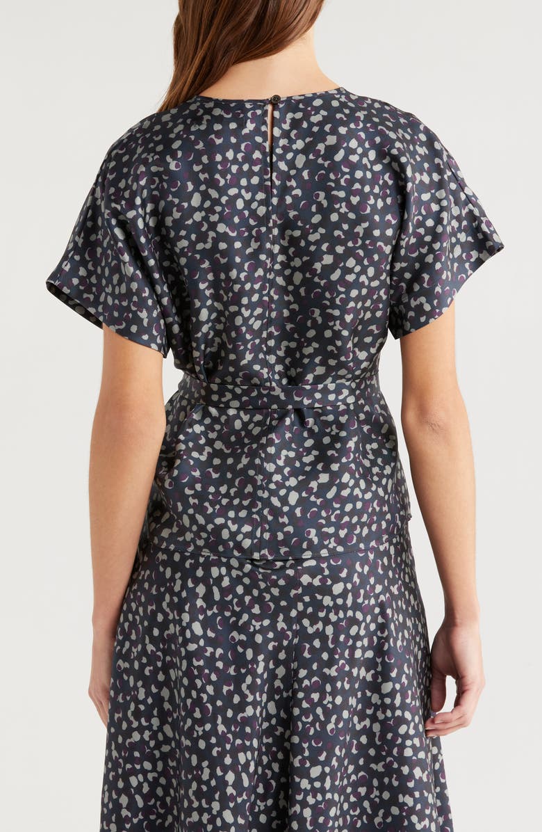 Wyeth Dot Twist Detail Silk Twill Top, Alternate, color,