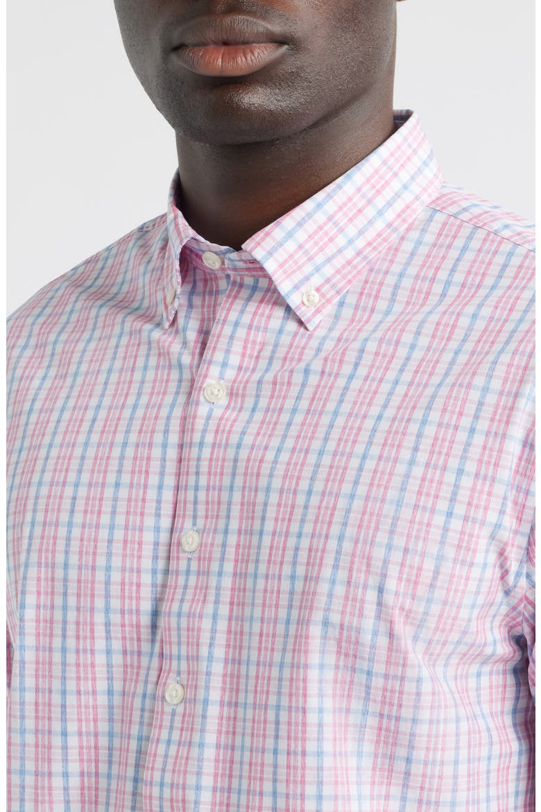 Tinsley Plaid Everyday Performance Button-Down Shirt, Alternate, color, SNAPPER