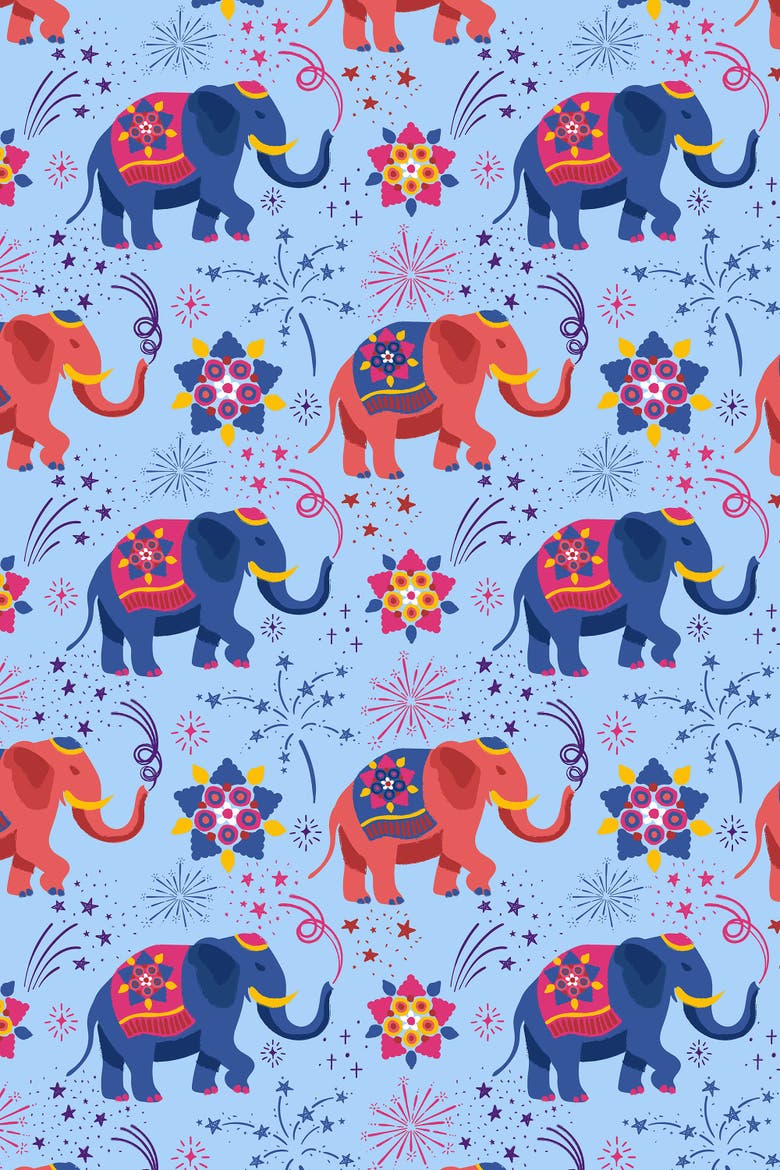 Soft & Stretchy Zipper Footie - Diwali Celebration, Alternate, color, Diwali Celebration