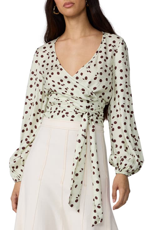 Phoebe Dot Wrap Top