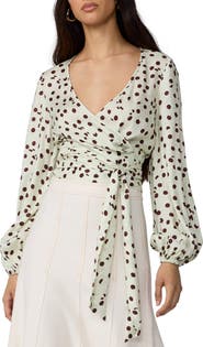 Diane von Furstenberg Phoebe Dot Wrap Top
