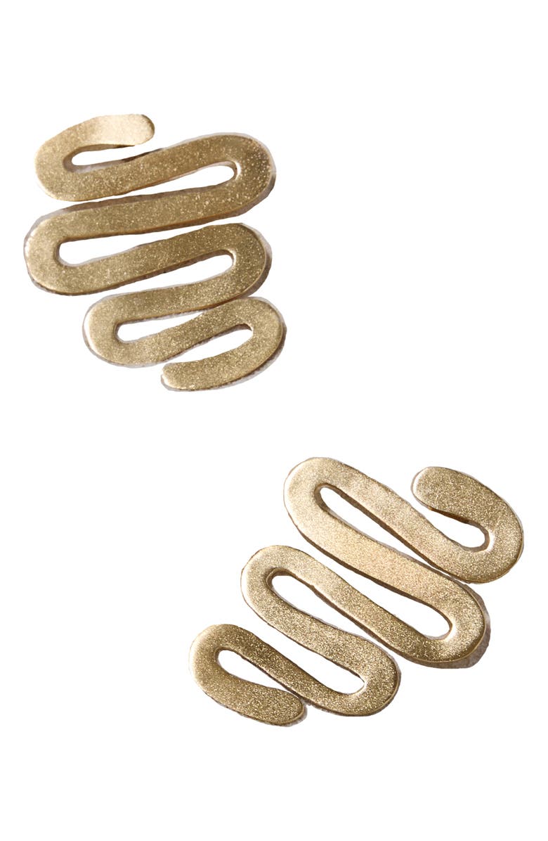 SAACHI Abstract Swirl Drop Earrings, Alternate, color, Gold