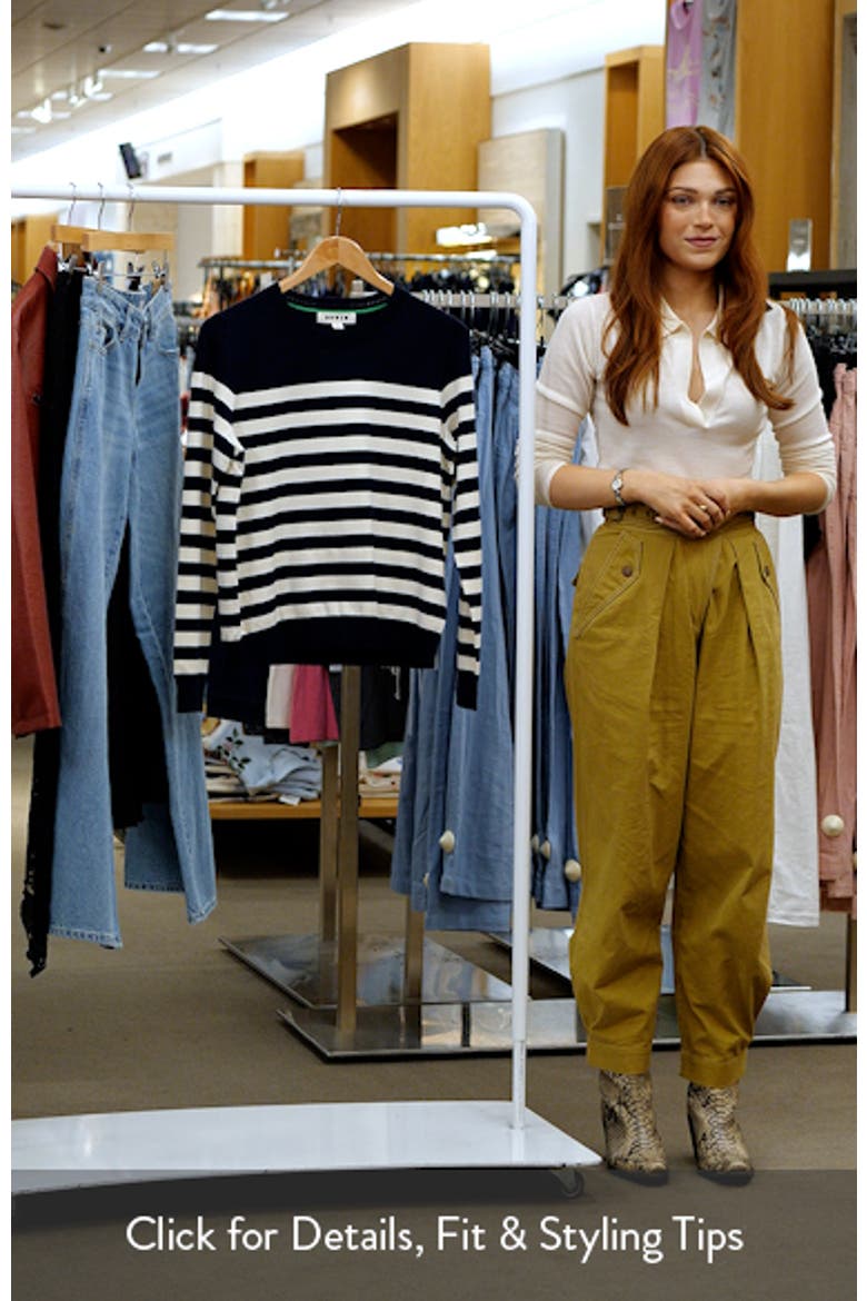 Catriona Stripe Cotton Blend Sweater video
