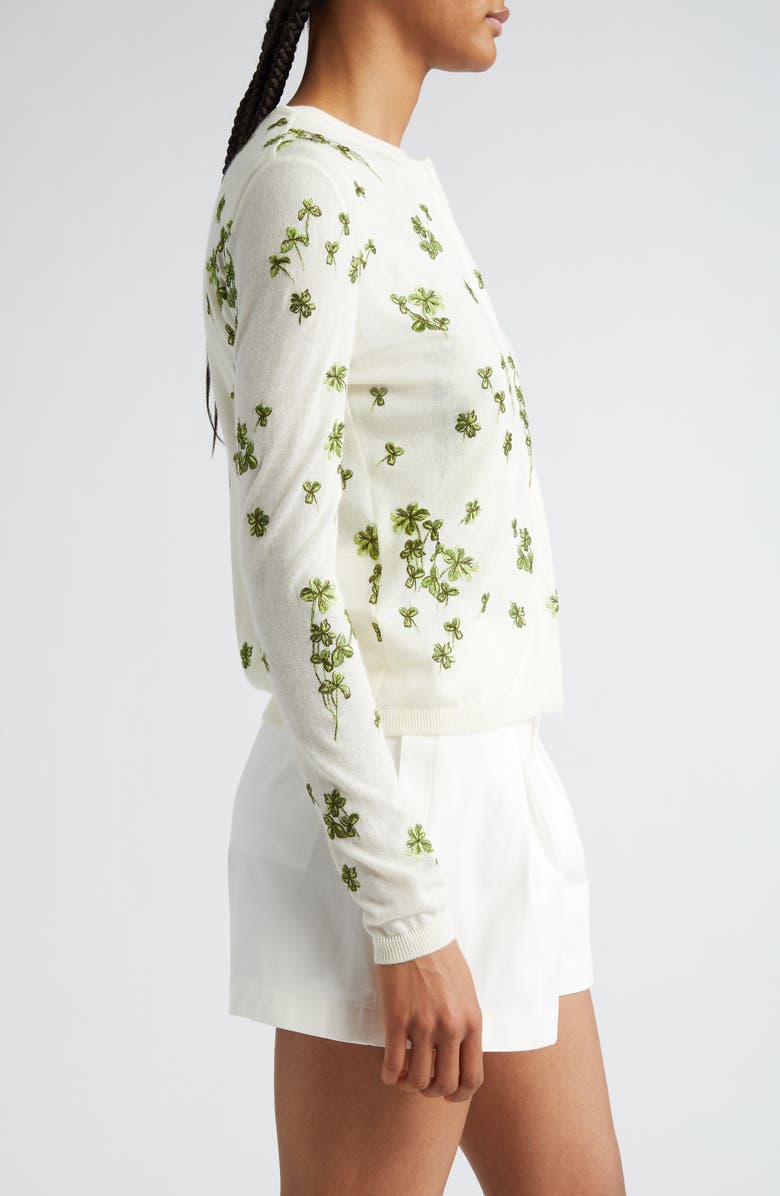 Giambattista Valli Garden Embroidered Cashmere & Silk Cardigan, Alternate, color,