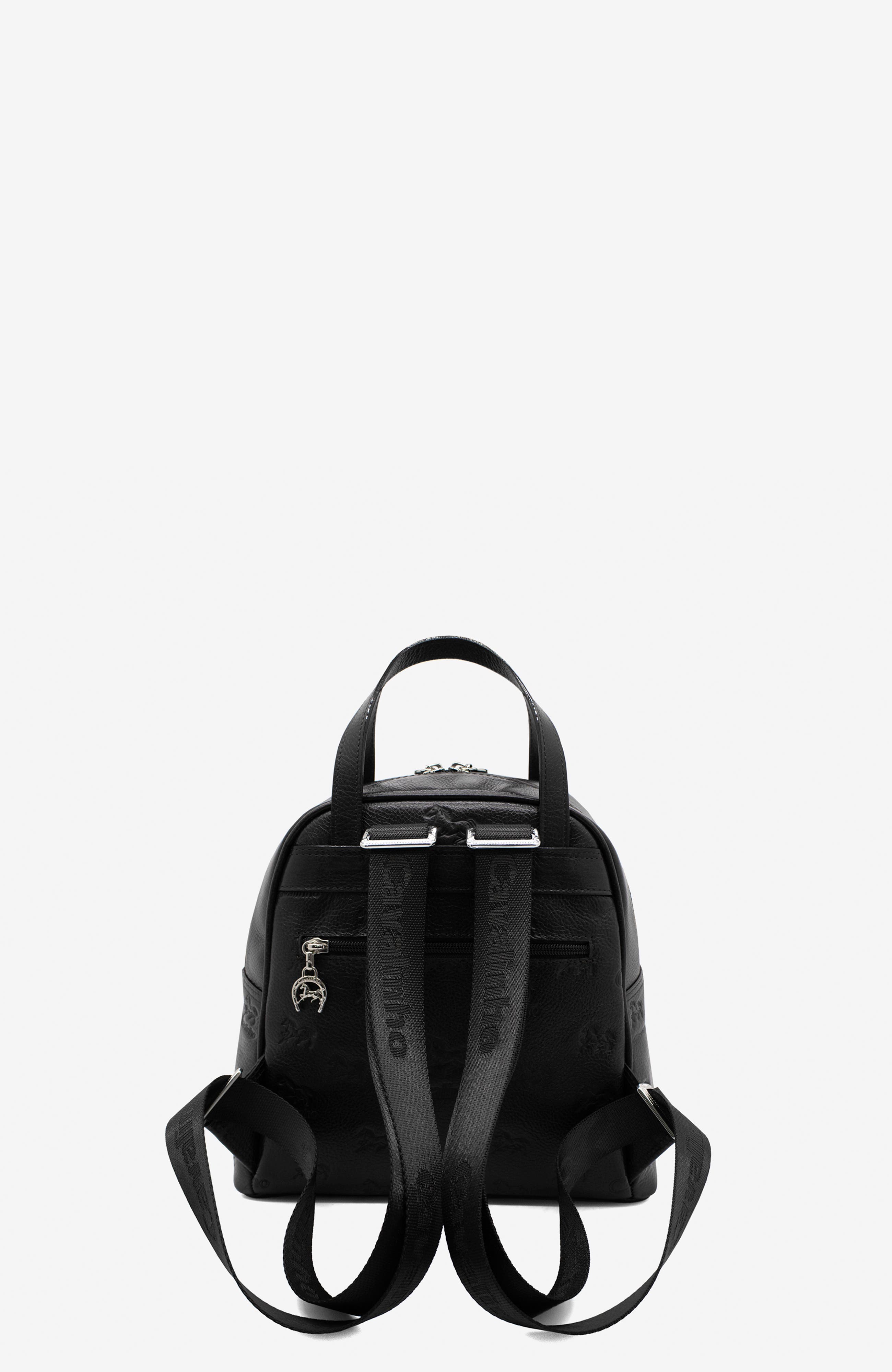 Cavalo Lusitano 548 Embossed Leather Backpack, Alternate, color, Black