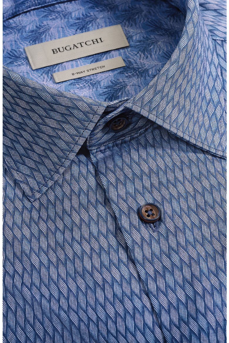 Jimmy OoohCotton® Basketweave Print Button-Up Shirt, Alternate, color, COBALT