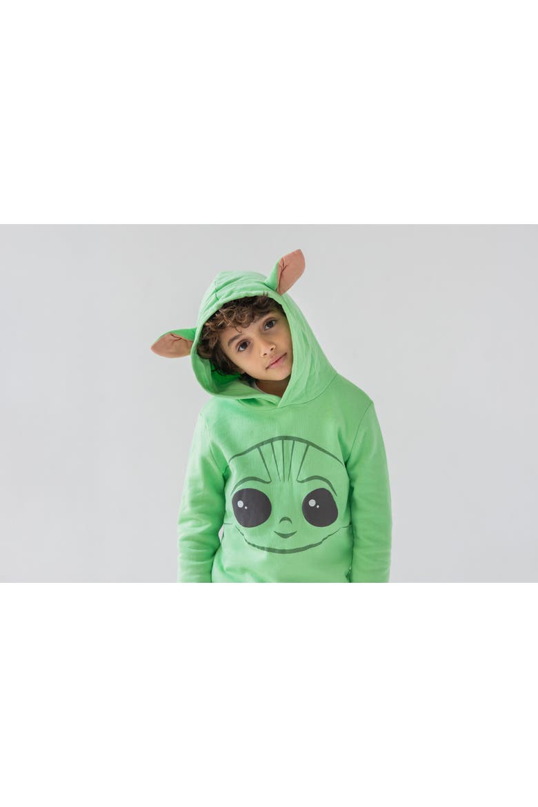 Baby Yoda The Mandalorian Cosplay Pullover Hoodie, Alternate, color, Green