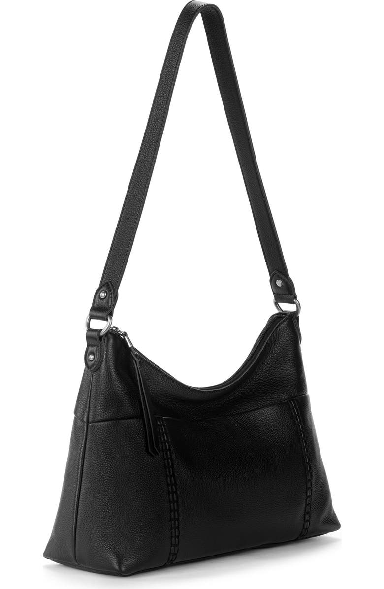 The Sak Melrose Leather Shoulder Bag, Alternate, color, Black