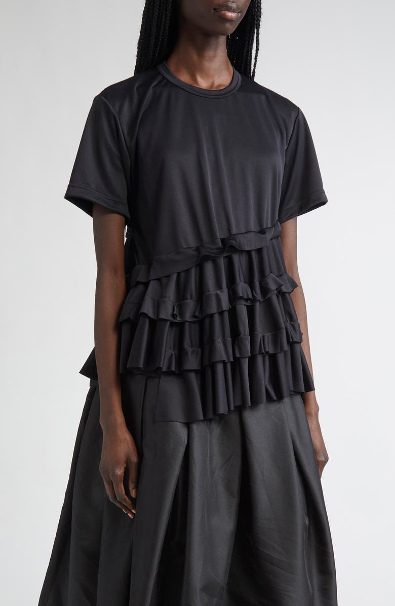 Comme des Garçons Comme des Garçons Tiered Ruffle T-Shirt, Main, color, 
