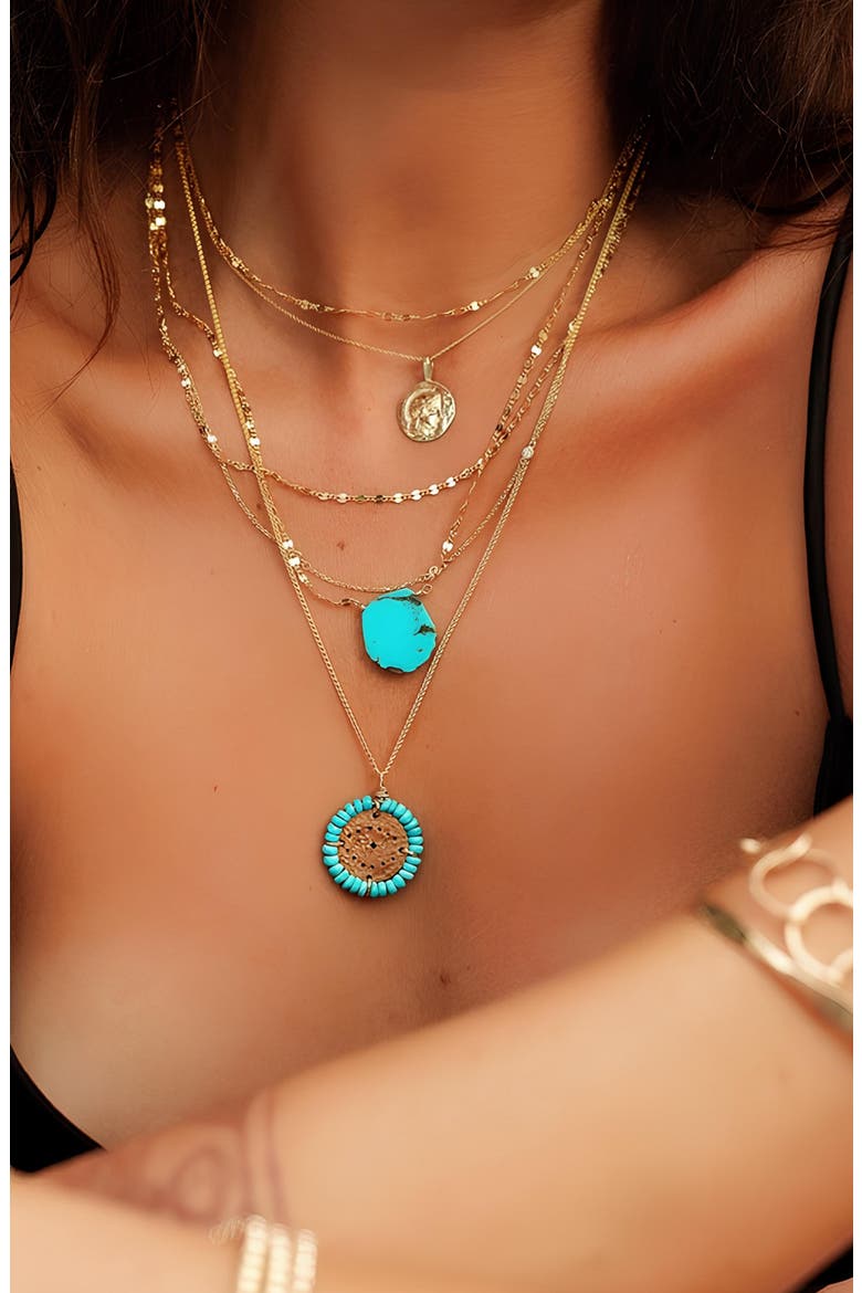 Athena Coin Pendant, Alternate, color, 14K Yellow Gold