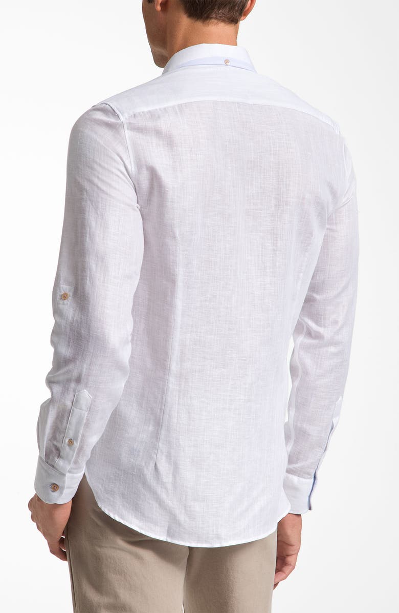 Ted Baker London 'Linstro' Linen & Cotton Sport Shirt, Alternate, color,