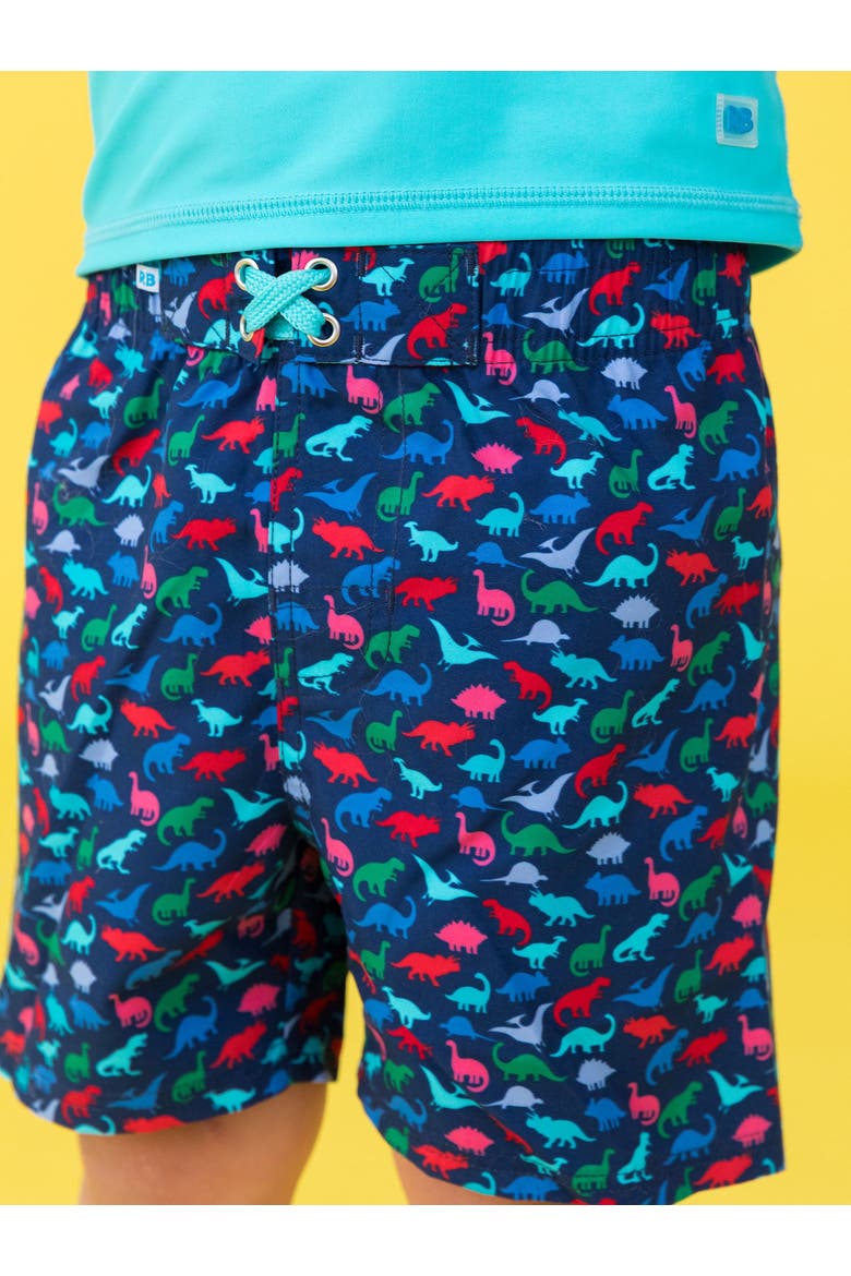 Toddler Boys UPF50+ Swim Trunks, Alternate, color, Navy Dino Roar