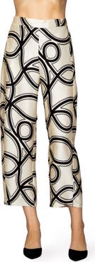 MELLODAY Printed Ankle Barrel Leg Pants