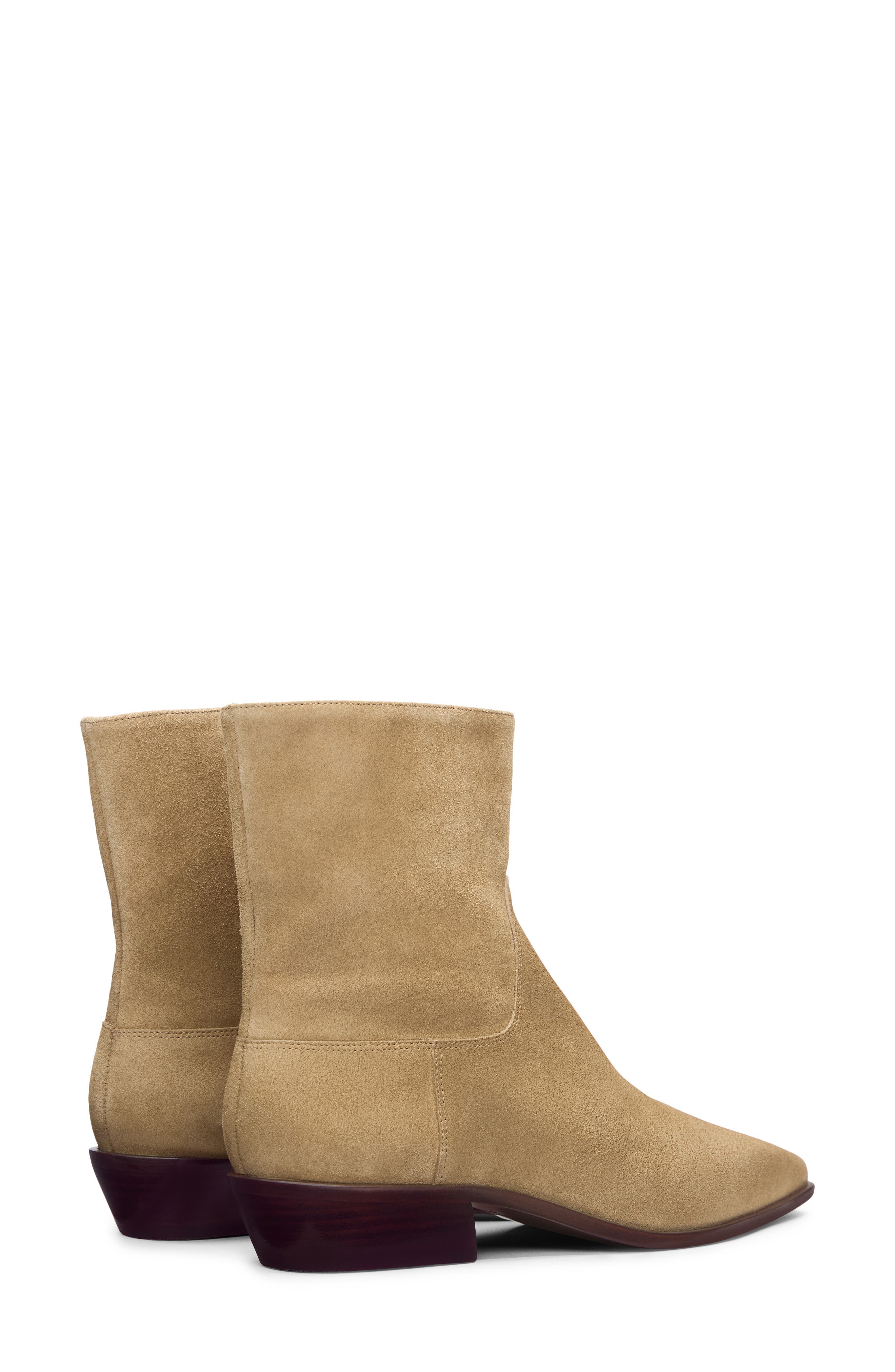 Reformation Dominique Bootie, Alternate, color, Hazel Suede