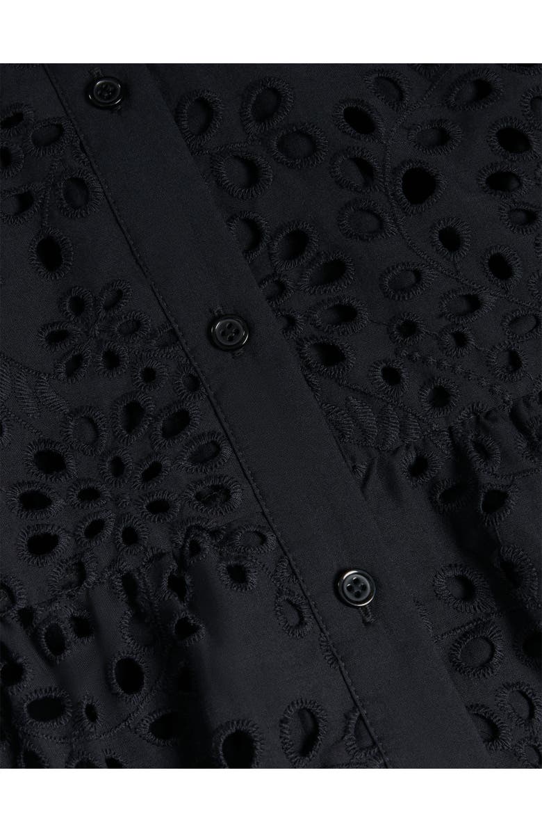 HOBBS LONDON Cianna Tiered Broderie Midi Dress, Alternate, color, Navy