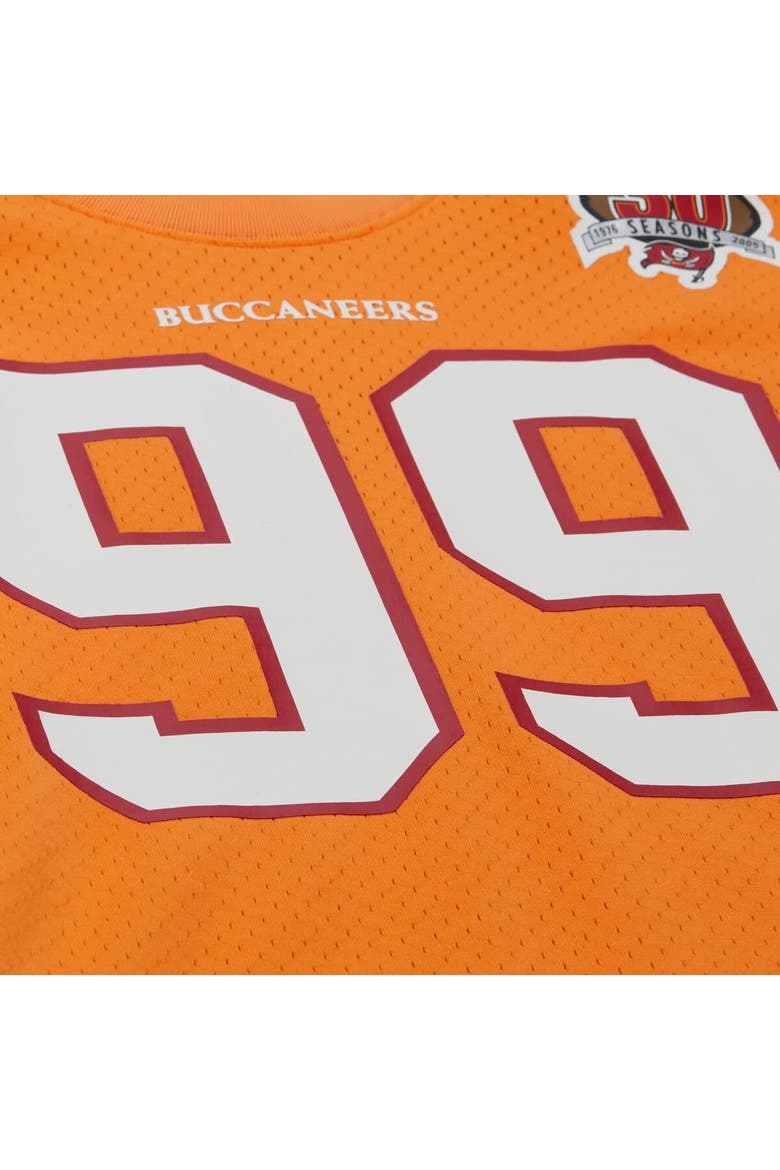Men's Mitchell & Ness Warren Sapp Orange Tampa Bay Buccaneers Retired Player Name & Number Mesh Top, Alternate, color, Orange