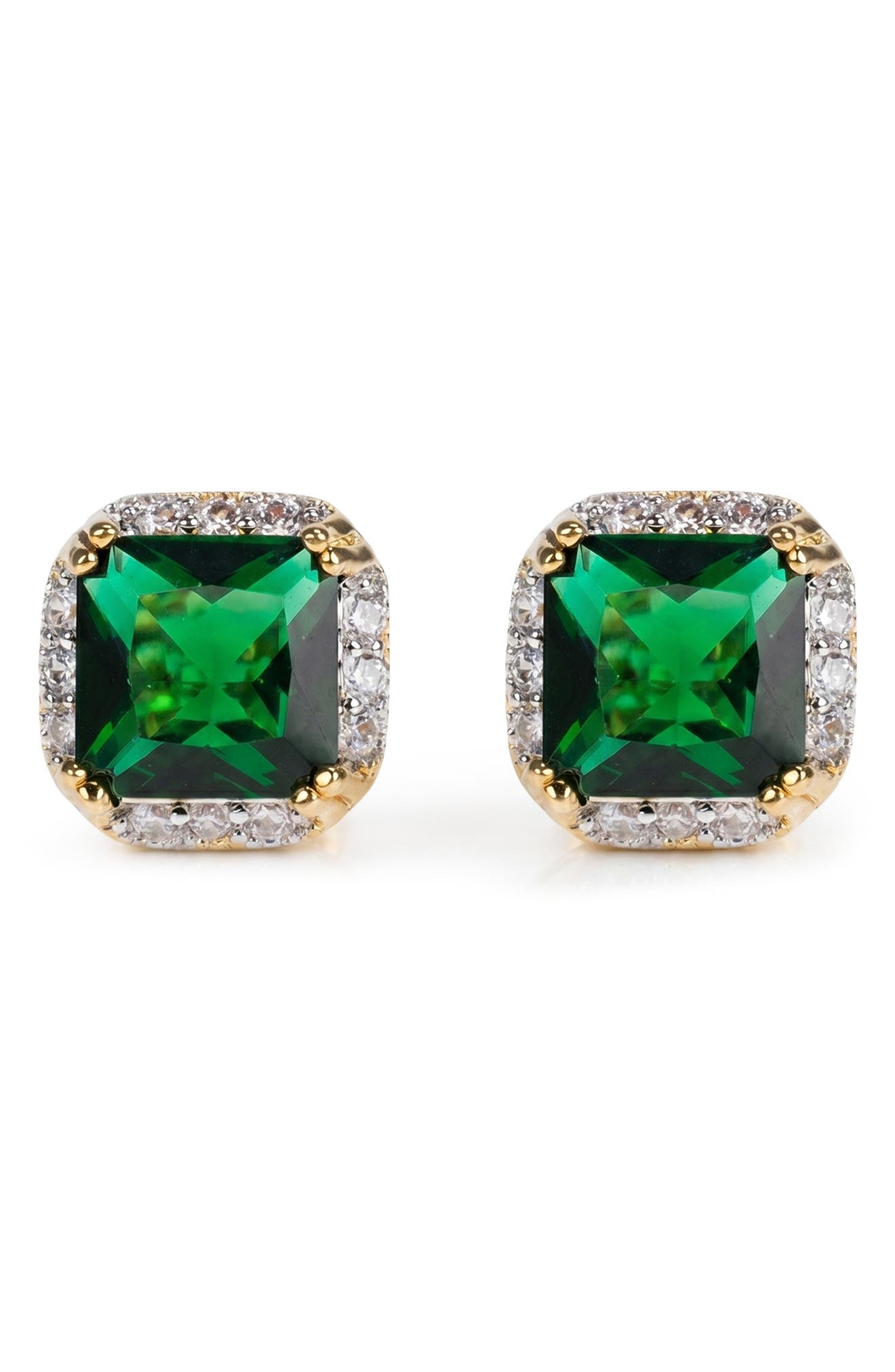 CZ by Kenneth Jay Lane Cubic Zirconia Halo Stud Earrings