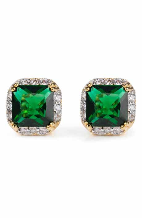CZ by Kenneth Jay Lane Cubic Zirconia Halo Stud Earrings