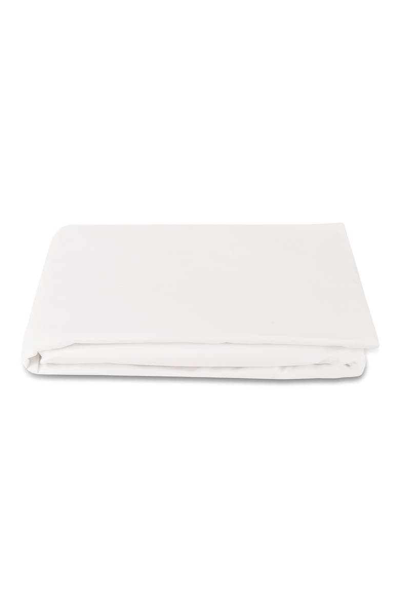 Bergamo 500 Thread Count Cotton Percale Fitted Sheet, Main, color, WHITE